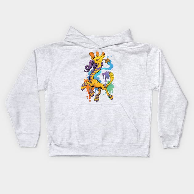 Paintbrush Scribblemon Kids Hoodie by ScribbleJay